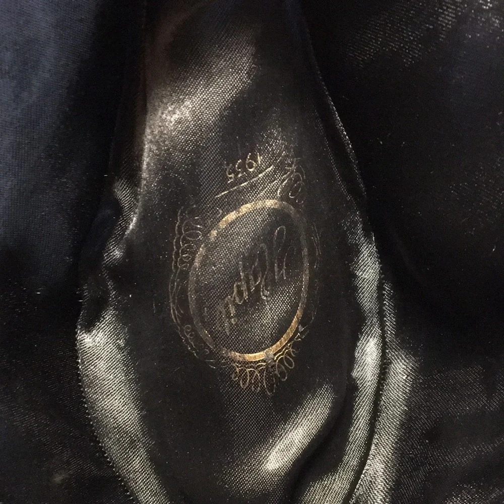 Vintage Pepo Sapka hat factorie Istanbul black felt Homburg 2” wide brim cap - Picture 10 of 12